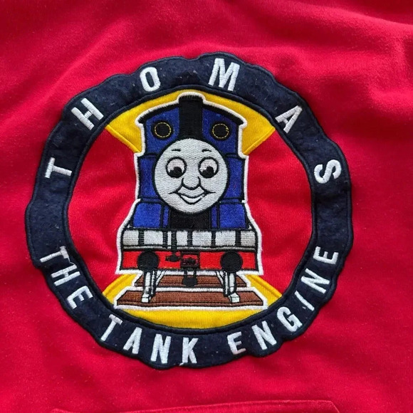 Thomas & Friends Toddler Boy Red Hoodie Embroidered Limited 2006 Size 5-6 - Picture 5 of 9